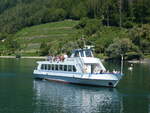 (238'225) - Motorschiff Churfirsten am 17. Juli 2022 an der Schiffl�ndte in Walenstadt
