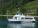 (238'226) - Motorschiff Churfirsten am 17. Juli 2022 an der Schiffl�ndte in Walenstadt