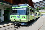 (279'173) - TPC-Pendelzug - Nr. 92 - am 17. August 2025 im Bahnhof Villars-sur-Ollon