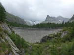 (181'847) - Die Staumauer zum Stausee am 9. Juli 2017 in Ferp�cle