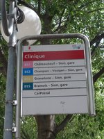 (172'549) - BUS-S�dunois-Haltestelle - Sion, Clinique - am 26.