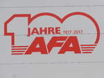 (216'134) - Logo zum Jubil�um 100 Jahre AFA 1917 bis 2017 am 16.